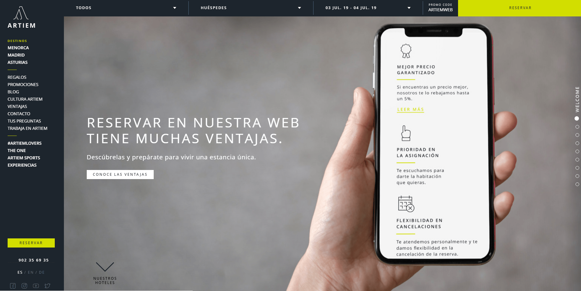 Ejemplo de sitio web dinámico